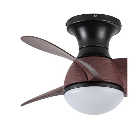 CristalRecord Deckenventilator Epona Mini Ø 64 cm Holz schwarz
