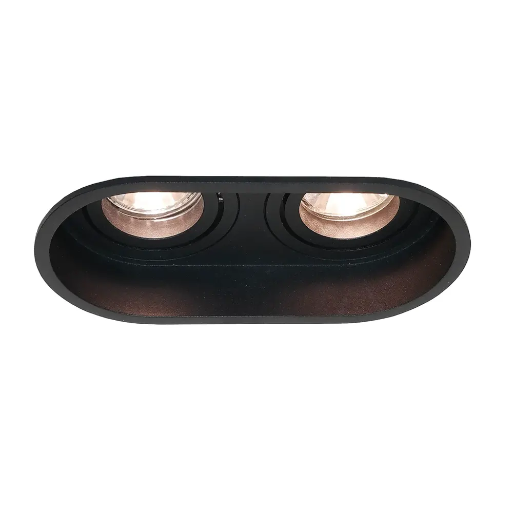 Artdelight Downlight Rex 2-Licht oval schwarz Artdelight Downlight Rex 2-Licht oval schwarz