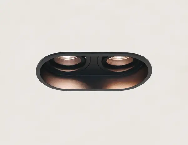 Artdelight Downlight Rex 2-Licht oval schwarz Artdelight Downlight Rex 2-Licht oval schwarz