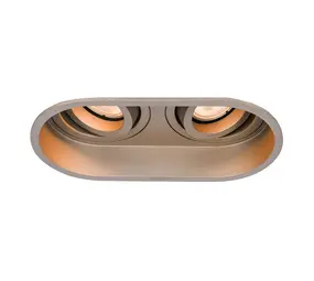 Artdelight Einbaustrahler Rex 2-Licht oval champagner Artdelight Einbaustrahler Rex 2-Licht oval champagner