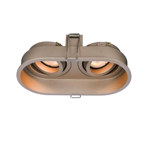 Artdelight Einbaustrahler Rex 2-Licht oval champagner Artdelight Einbaustrahler Rex 2-Licht oval champagner