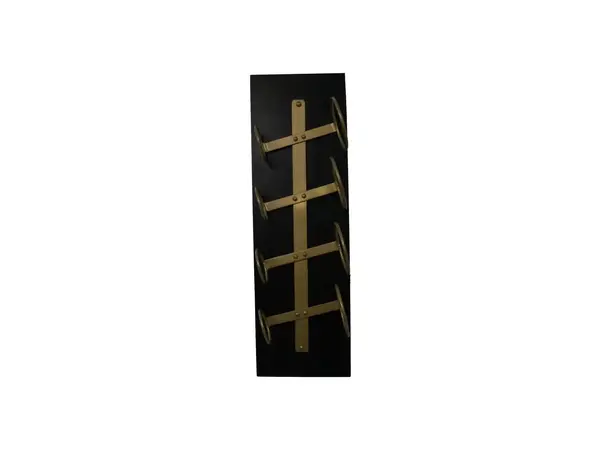 HSM Collection Weinregal Diabo Wand 4 Flaschen H 65 cm Holz gold
