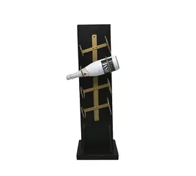 HSM Collection Weinregal Diabo stehend 4 Flaschen H 80 cm Holz gold HSM Collection Weinregal Diabo stehend 4 Flaschen H 80 cm Holz gold