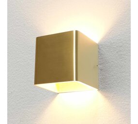 Artdelight Wandleuchte Fulda 10x10 cm matt gold Artdelight Wandleuchte Fulda 10x10 cm matt gold