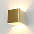 Wandleuchte Fulda 10x10 cm matt gold Wandleuchte Fulda 10x10 cm matt gold