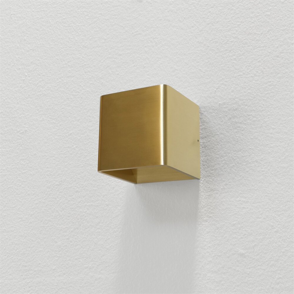 Artdelight Wandleuchte Fulda 10x10 cm matt gold Artdelight Wandleuchte Fulda 10x10 cm matt gold