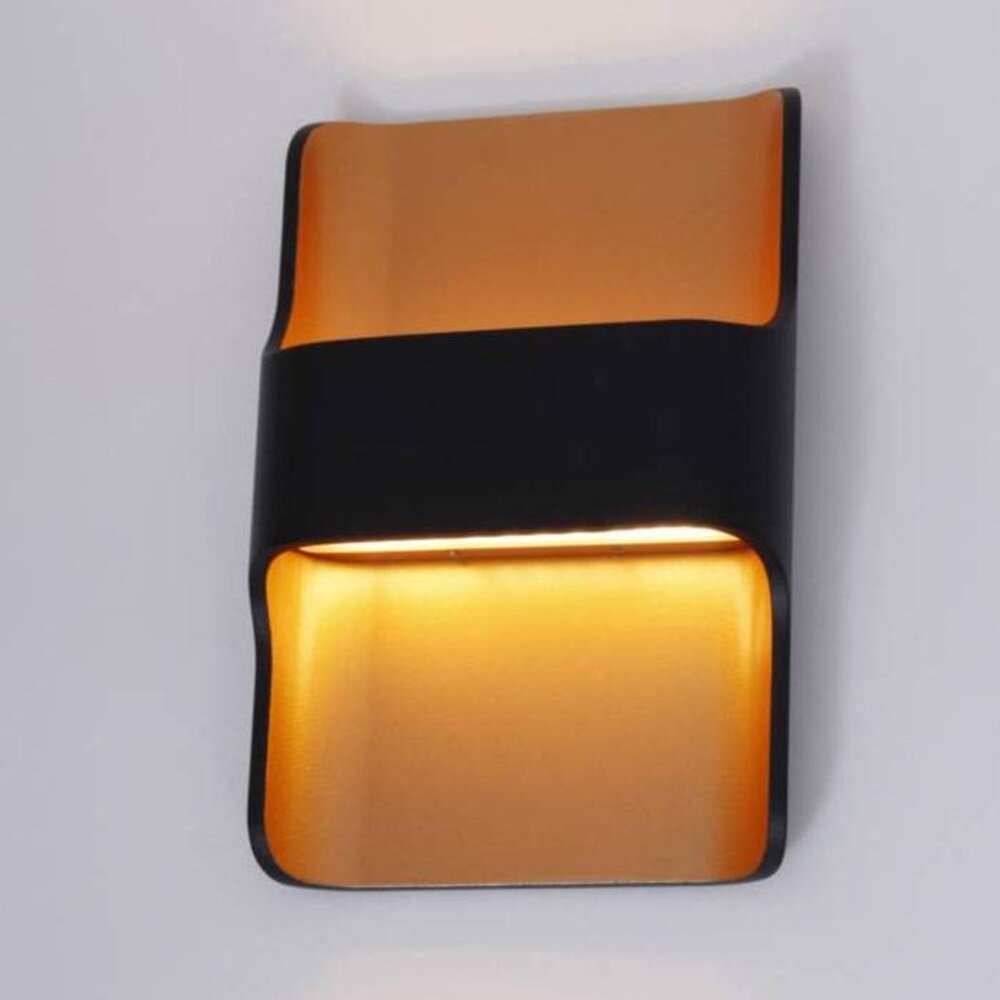 Artdelight Wandleuchte Dallas schwarz-gold