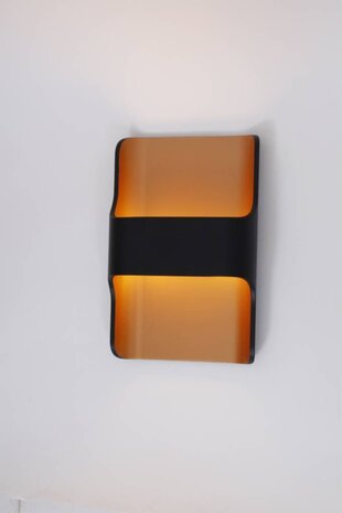 Artdelight Wandleuchte Dallas schwarz-gold Artdelight Wandleuchte Dallas schwarz-gold