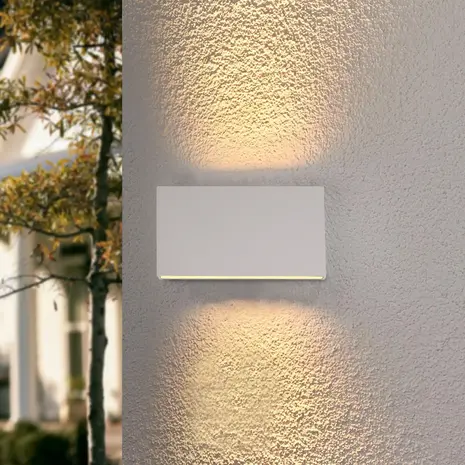 Artdelight Wandleuchte Box L 17 cm H 9 cm weiß Artdelight Wandleuchte Box L 17 cm H 9 cm weiß