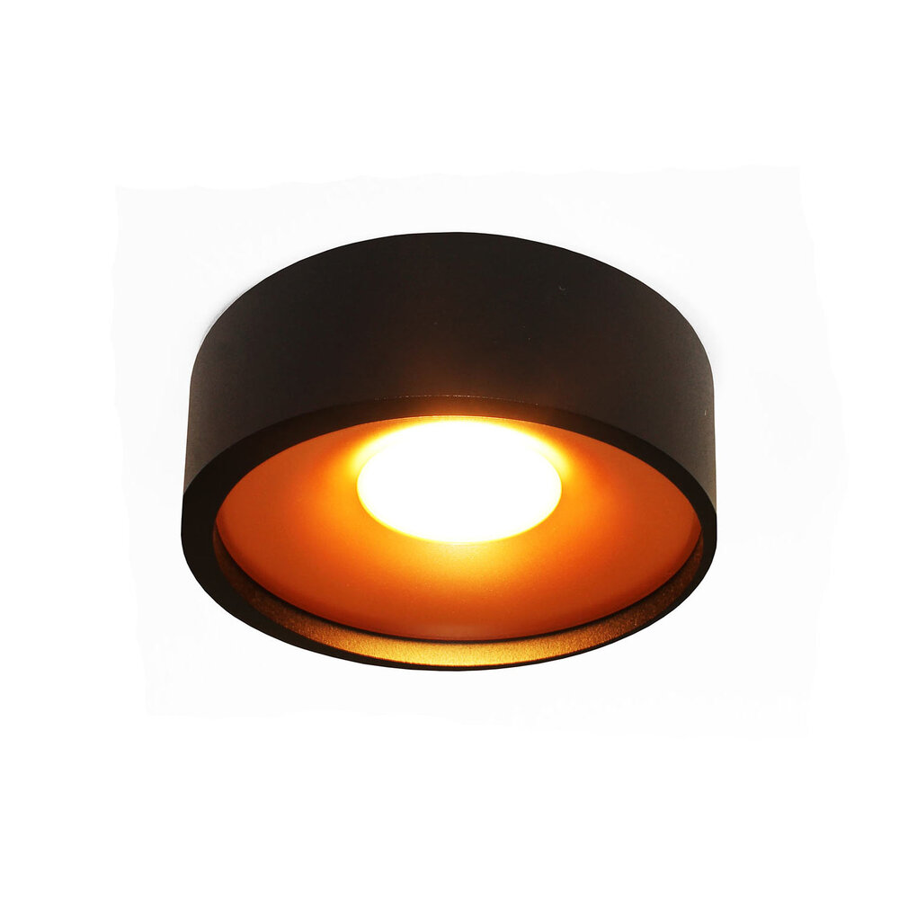 Artdelight Deckenleuchte Orlando Ø 14 cm schwarz-gold Artdelight Deckenleuchte Orlando Ø 14 cm schwarz-gold