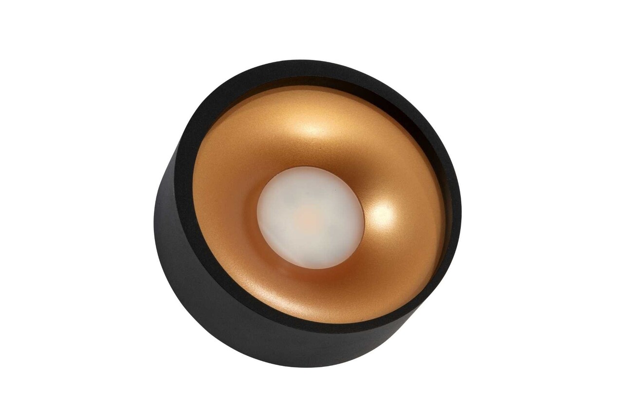 Artdelight Deckenleuchte Orlando Ø 14 cm schwarz-gold Artdelight Deckenleuchte Orlando Ø 14 cm schwarz-gold