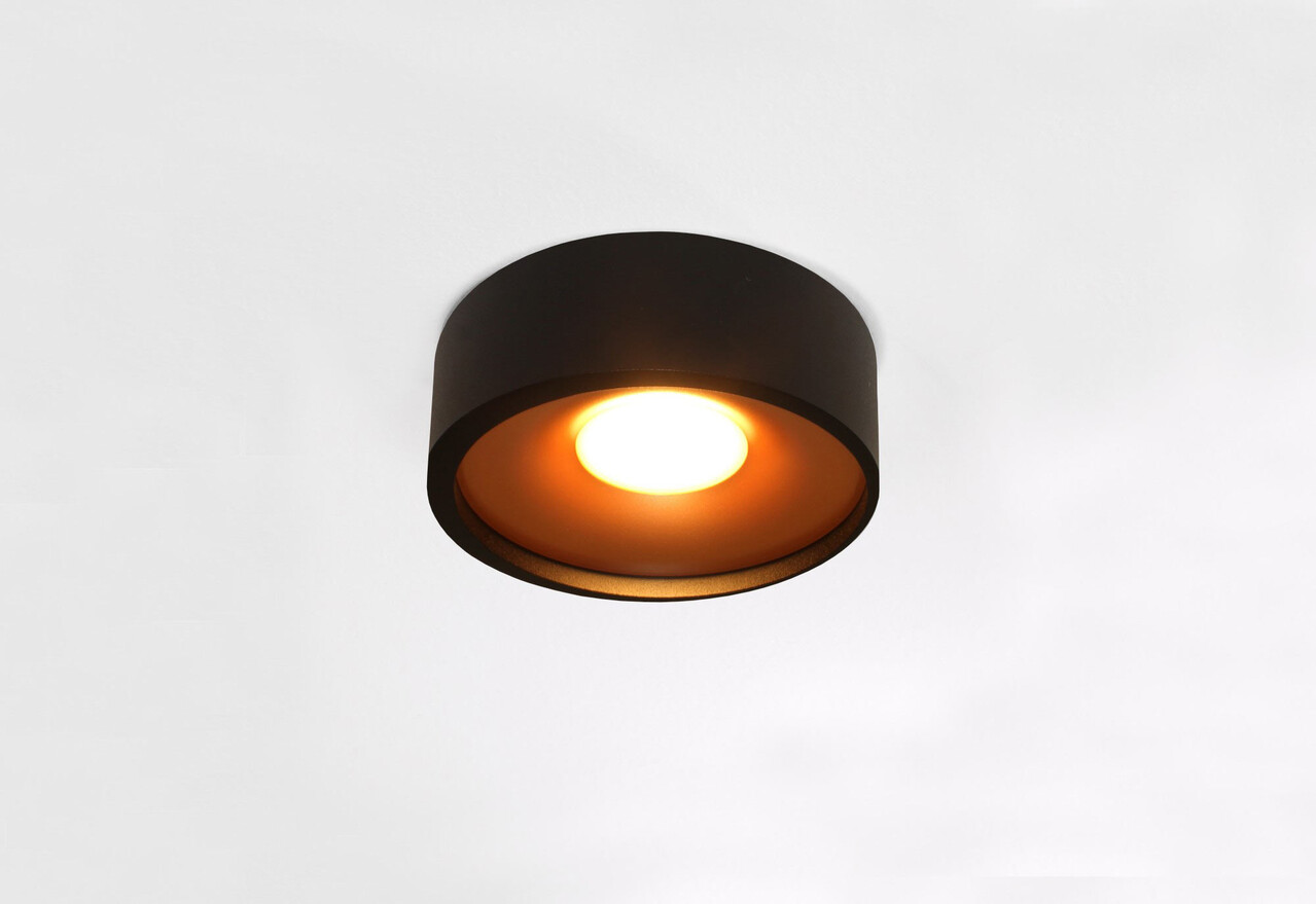 Artdelight Deckenleuchte Orlando Ø 14 cm schwarz-gold Artdelight Deckenleuchte Orlando Ø 14 cm schwarz-gold