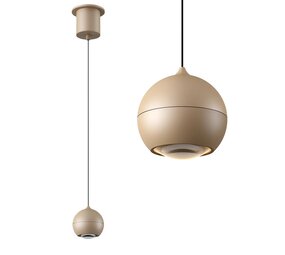 Artdelight Hängeleuchte Miami 1 Licht Ø 10 cm comfort lift champagner Artdelight Hängeleuchte Miami 1 Licht Ø 10 cm comfort lift champagner