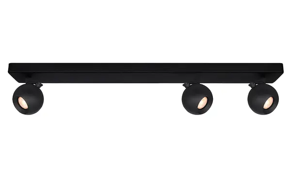 Artdelight Spot Bolero 3-Lichtbalken L 68 cm schwarz