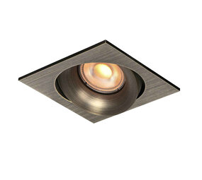 Artdelight Einbaustrahler Alice quadratisch 9 cm GU10 antik bronze Artdelight Einbaustrahler Alice quadratisch 9 cm GU10 antik bronze