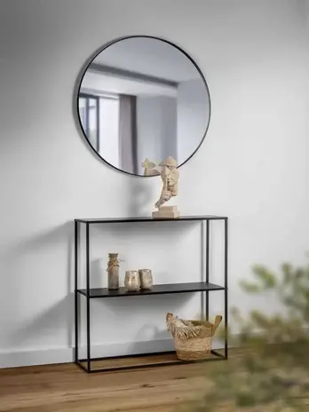 Mirrors and more Beistelltisch Chloe H 80 cm B 80 cm schwarz