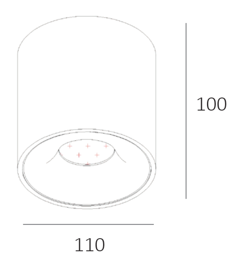 Artdelight Deckenleuchte Orleans Ø 11 cm H 10 cm weiß