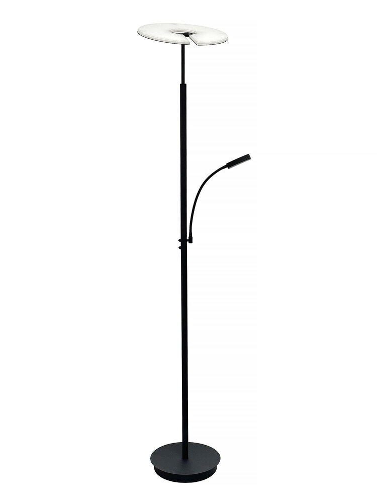 Artdelight Stehleuchte Riva 2 Licht H 180 cm schwarz