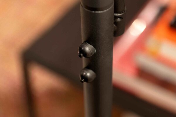 Artdelight Stehleuchte Riva 2 Licht H 180 cm schwarz