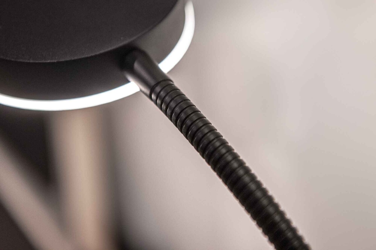 Artdelight Stehleuchte Riva 2 Licht H 180 cm schwarz