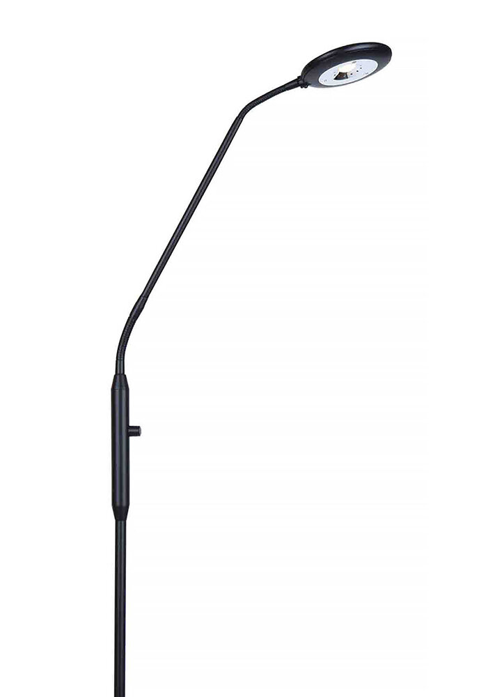 Artdelight Stehleuchte UFO H 140 cm schwarz