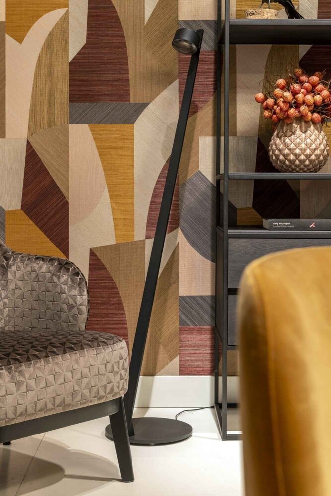 Artdelight Stehleuchte Omega H 146 cm schwarz