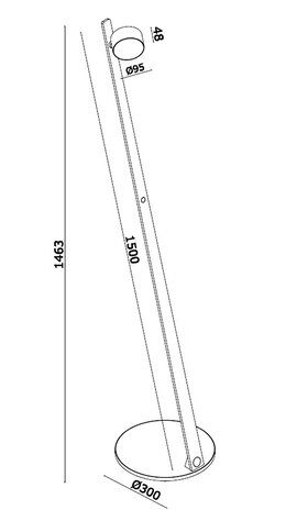 Artdelight Stehleuchte Omega H 146 cm schwarz