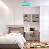 CristalRecord Deckenventilator Iris mit Lautsprecher Ø 45 cm RGB weiß