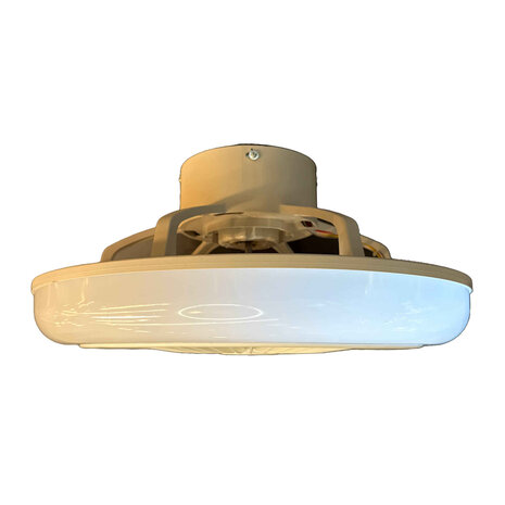 CristalRecord Deckenventilator Iris mit Lautsprecher Ø 45 cm RGB weiß