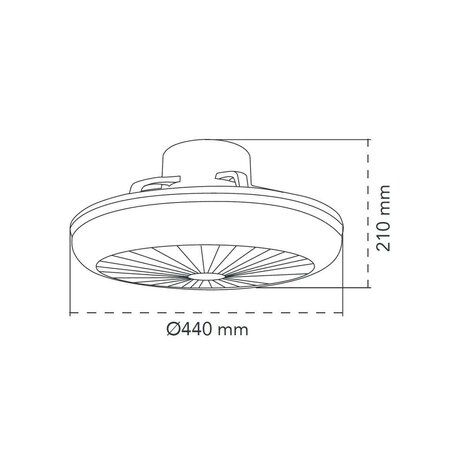 CristalRecord Deckenventilator Iris mit Lautsprecher Ø 45 cm RGB weiß