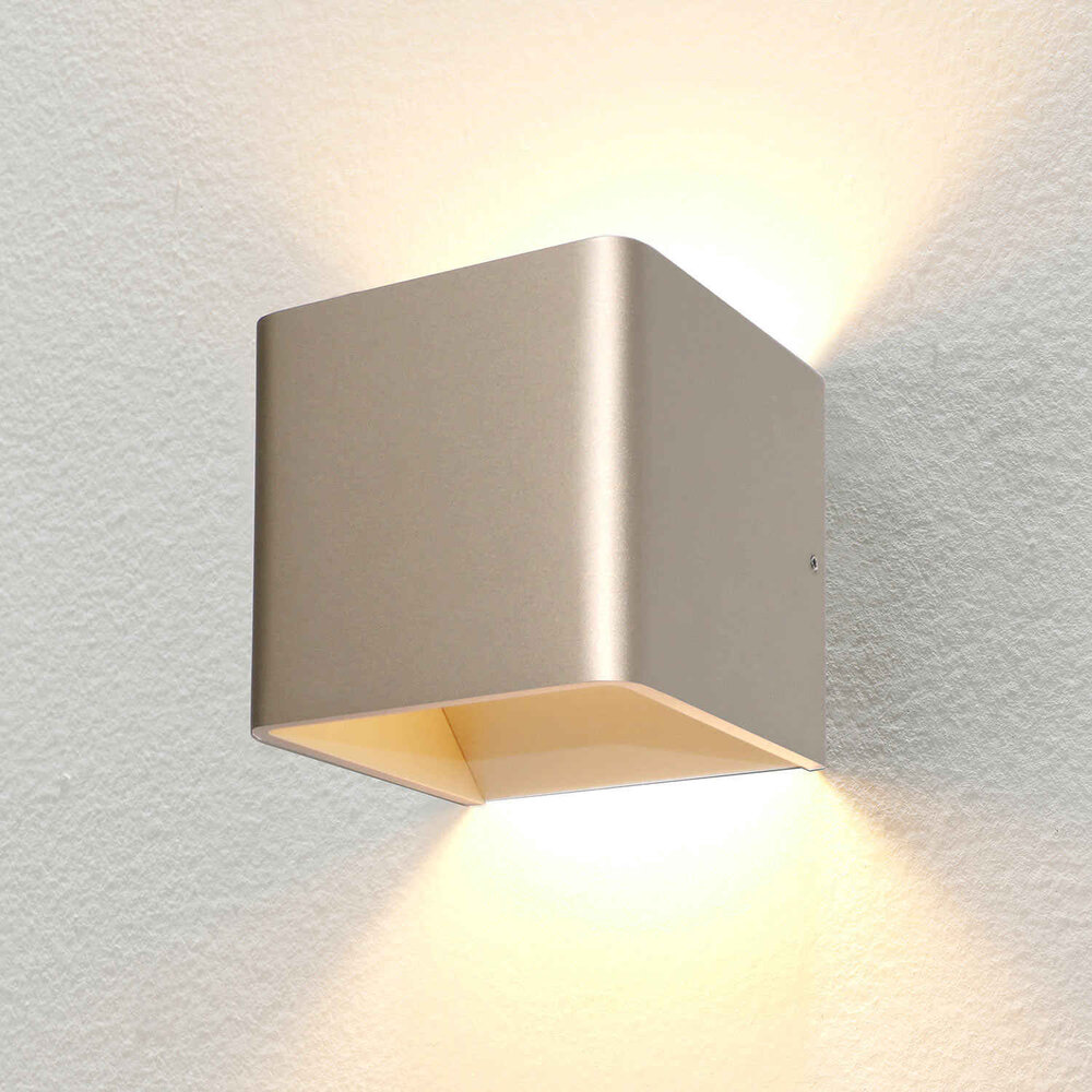 Artdelight Wandleuchte Fulda 10x10 cm champagner