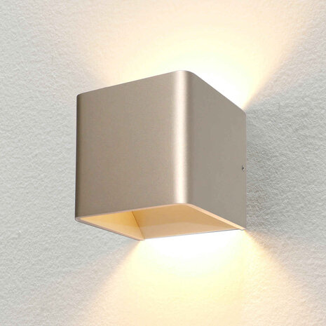 Artdelight Wandleuchte Fulda 10x10 cm champagner
