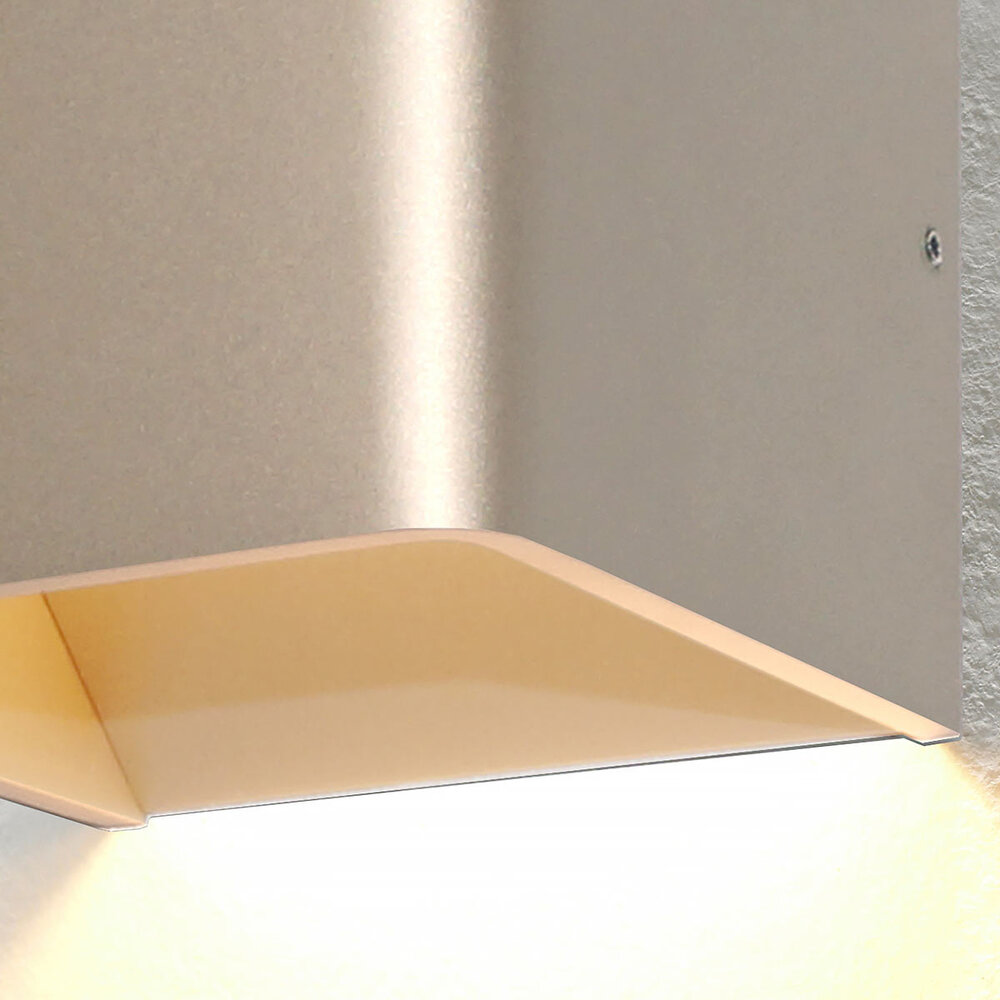 Artdelight Wandleuchte Fulda 10x10 cm champagner