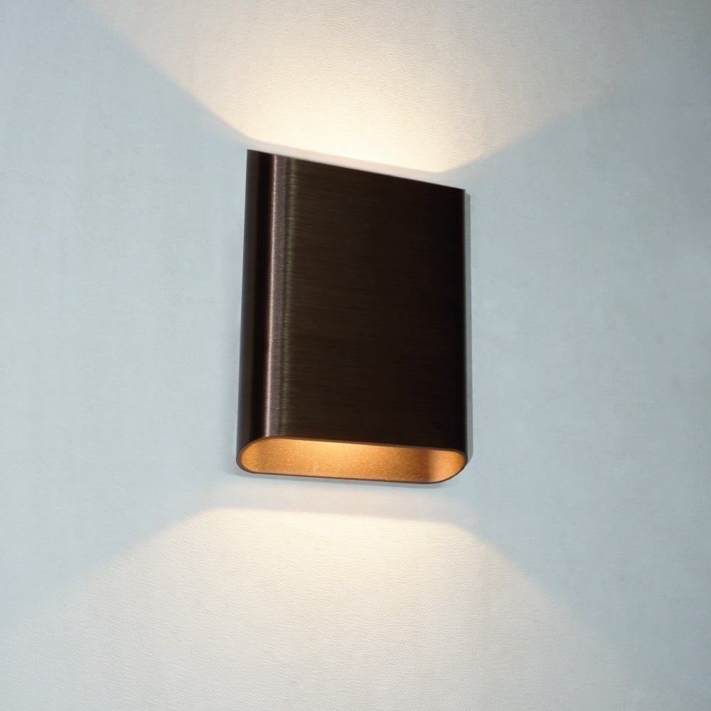 Artdelight Wandleuchte Diaz Large H 20 cm Kupfer Bronze