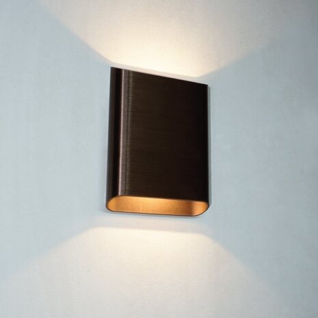 Artdelight Wandleuchte Diaz Large H 20 cm Kupfer Bronze