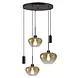 Masterlight Hängeleuchte Genua 5-Licht Ø 50 cm Bernstein schwarz Masterlight Hängeleuchte Genua 5-Licht Ø 50 cm Bernstein schwarz
