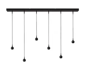 Masterlight Talana 6-fach Pendelleuchte L 130 cm schwarz Masterlight Talana 6-fach Pendelleuchte L 130 cm schwarz
