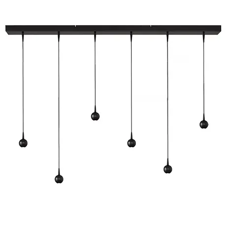 Masterlight Talana 6-fach Pendelleuchte L 130 cm schwarz Masterlight Talana 6-fach Pendelleuchte L 130 cm schwarz