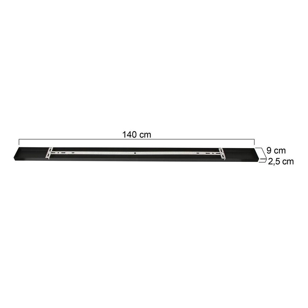 Steinhauer Deckenteller 140 x 9 cm ohne Löcher schwarz