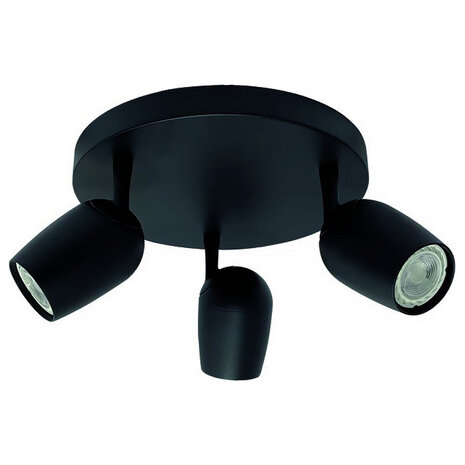 Freelight Spot Trova 3-Licht Ø 25 cm schwarz