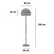 Freelight Stehleuchte Djarin H 150 cm Schwarz Gold Freelight Stehleuchte Djarin H 150 cm Schwarz Gold