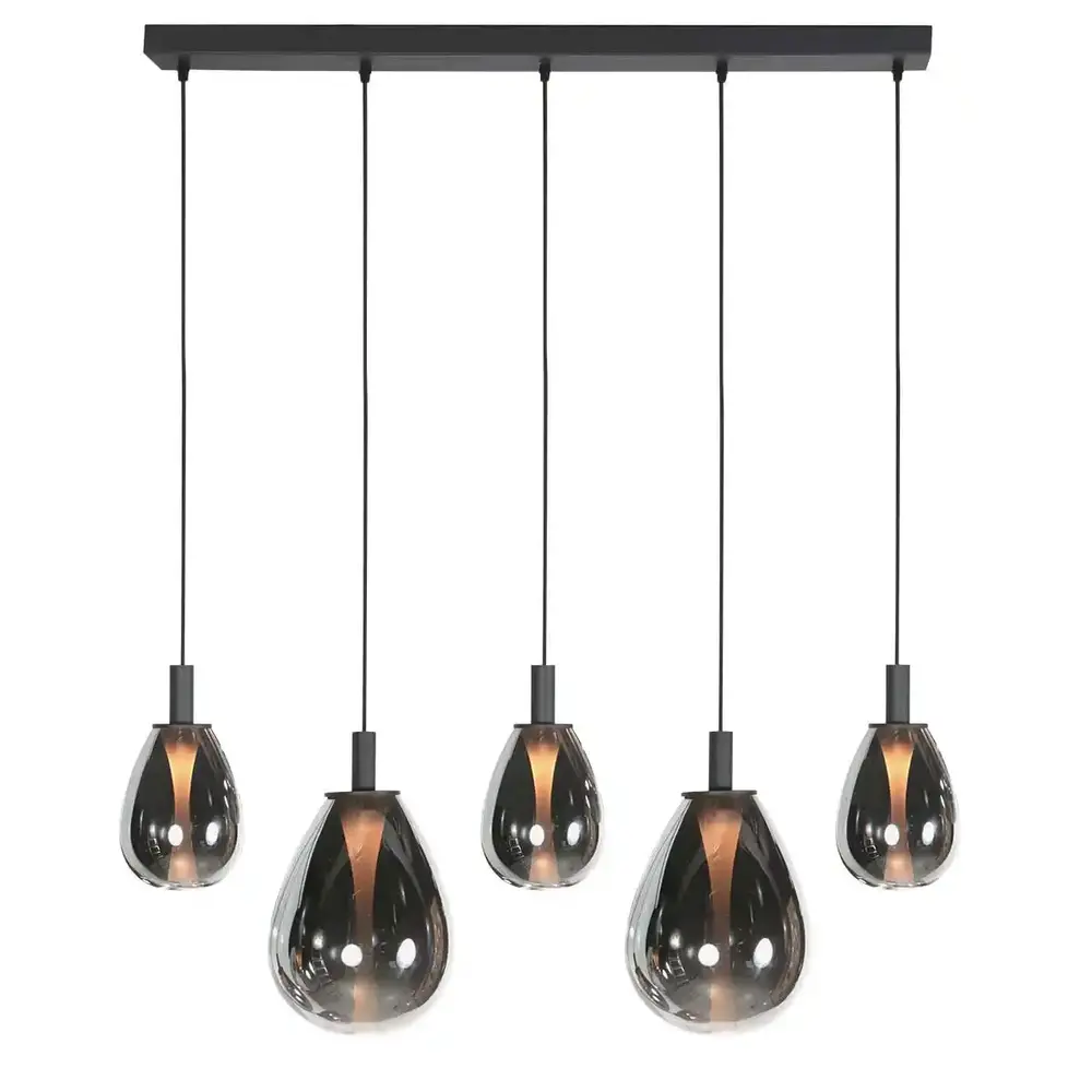 Mexlite Hängeleuchte Glimsy 5 Licht L 115 cm schwarz Mexlite Hängeleuchte Glimsy 5 Licht L 115 cm schwarz