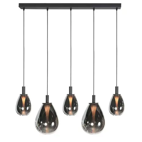 Mexlite Hängeleuchte Glimsy 5 Licht L 115 cm schwarz Mexlite Hängeleuchte Glimsy 5 Licht L 115 cm schwarz