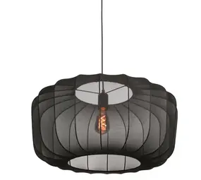 Anne Light & home Hängeleuchte Sable Ø 60 cm Leinen schwarz Anne Light & home Hängeleuchte Sable Ø 60 cm Leinen schwarz