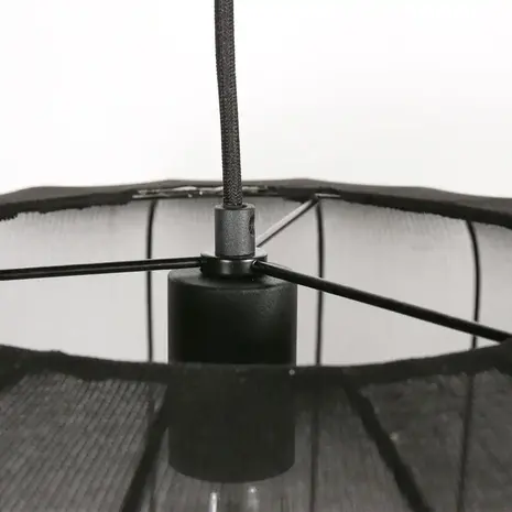 Anne Light & home Hängeleuchte Sable Ø 60 cm Leinen schwarz Anne Light & home Hängeleuchte Sable Ø 60 cm Leinen schwarz