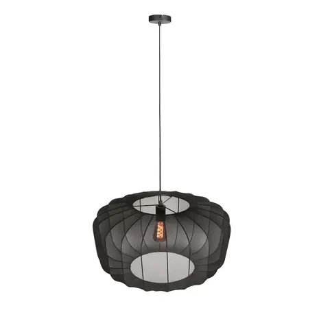Anne Light & home Hängeleuchte Sable Ø 60 cm Leinen schwarz Anne Light & home Hängeleuchte Sable Ø 60 cm Leinen schwarz