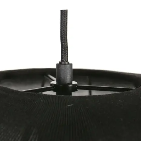 Anne Light & home Hängeleuchte Sable Ø 45 cm Leinen schwarz Anne Light & home Hängeleuchte Sable Ø 45 cm Leinen schwarz