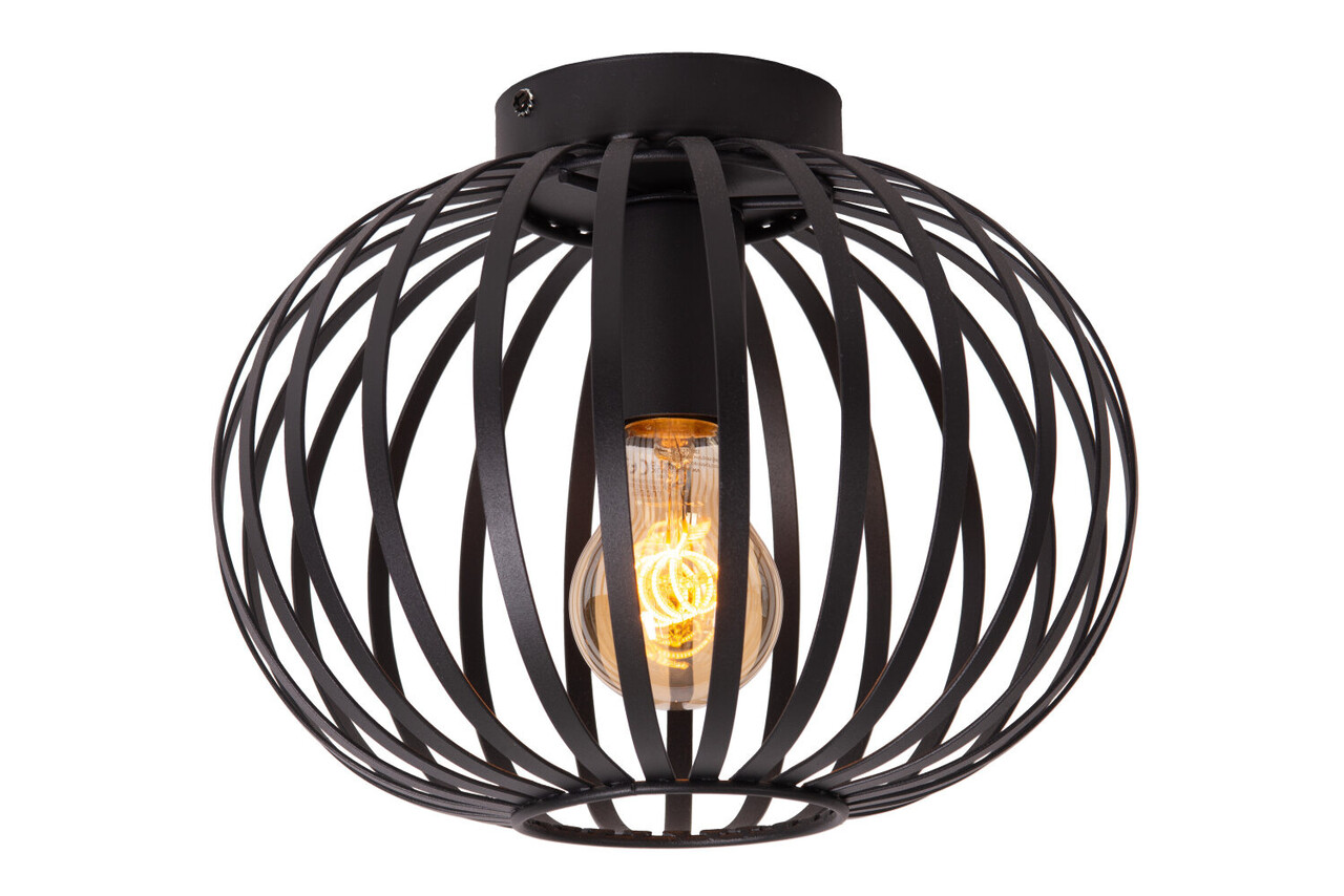 Lucide MANUELA - Deckenleuchte - Ø 25 cm - 1xE27 - Schwarz