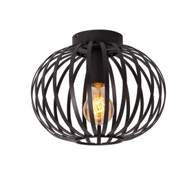 Lucide MANUELA - Deckenleuchte - Ø 25 cm - 1xE27 - Schwarz