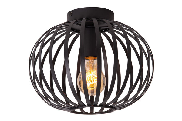 Lucide MANUELA - Deckenleuchte - Ø 25 cm - 1xE27 - Schwarz